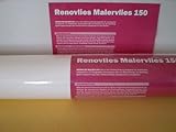 Renoviervlies 150 g Malervlies Anstrich-Vlies glatte überstreichbare Vliestapete weiß | 18,75 qm 25 Meter R