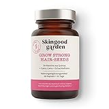 Skingood Grow Strong Hair•seeds – natürliche Haar Vitamine für Haarwachstum und Kopfhaut – Nahrungsergänzung mit Zink Selen, Vitaminen und Pflanzenstoffen – 60 Kap