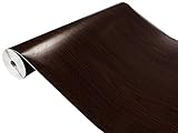 DecoMeister Klebefolien in Holz-Optik Holzfolien Deko-Folien Holzdekor Selbstklebefolie Möbelfolie Selbstklebend Holz-Maserung 45x100 cm Marone Dunk