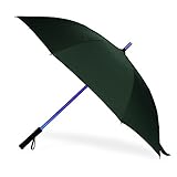 LED Regenschirm im Laserschwert-Design Schwarz Star Wars Schirm mit 7 Farben und Integrierter Taschenlampe (Grün1)