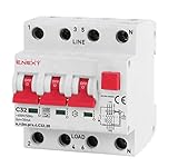 FI/LS Schalter RCBO C32A 30mA Typ A 4-Polig Fehlerstromschutzschalter Leitungsschutzschalter Komb
