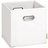 (H&S) Aufbewahrungsbox MIA - Faltbox - Korb - 28x28x28 cm - (Weiß)