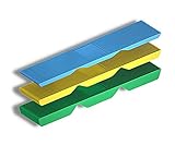 DOJA BARCELONA | Abstandshalter Kunststoff 2/4/6mm | Abstandhalter Blau+Gelb+Grün | PACK 150 | Kunststoffkeile Unterlegplatten | Unterlegkeile, Verglasungsklötze, Unterleger Plastik