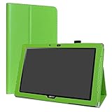 Acer Iconia One 10 B3-A40 hülle,LiuShan Folding PU Leder Tasche Hülle Case mit Ständer für 10.1' Acer Iconia One 10 B3-A40 Android Tablet,Grü