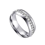 Damen WeißEs -Ringe Set Vergoldet Sterling Verlobungsring Rundschliff Zirkonia Diamant SolitäRring Antragsring Vorsteckring Eheringe Finger Stackable Rings Set FüR Frauen Geschenk