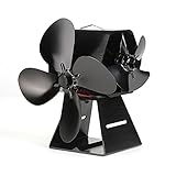 Doppelmotoriger 4-Blatt-Ofenventilator Wärmebetriebener Holzbrenner-Feuerventilator Umweltfreundlich und effizient für Holzbrenner/