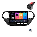 STTTBD 9'Android 10 GPS Navigation Autoradio Din Radio Multimedia Videoplayer Für Hyundai i10 2013-2016 Unterstützung Bluetooth Lenkradsteuerung USB WiFi FHD Dashcams(Size:8 core,Color:WiFi 1G+16G)