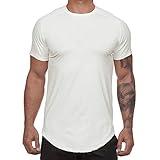 Magiftbox Herren T-Shirt, leicht, Netzstoff, schnelltrocknend, kurzärmelig - Weiß - Groß
