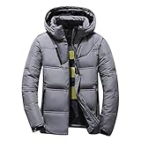 CAIXUKUNKUN Kapuzenjacke Herren Steppjacke Leicht Übergangsjacke Daunenjacke mit Kapuze Winter Gefüttert Outdoor Stehkragen Funktionsjacke W