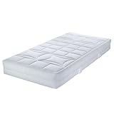 MALIE Tonnentaschen Federkern Matratze Big Star XXL, 5 Zonen 100X220 CM, Härtegrad IV