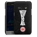 DeinDesign Hard Case kompatibel mit Samsung Galaxy J1 (2016) Schutzhülle schwarz Smartphone Backcover Eintracht Frankfurt Pokal Offizielles Lizenzproduk