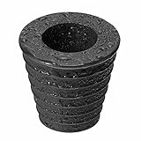 Sonnenschirmständer mit Kegelform, passend für 38 mm Stockschirm, Schirmkegel für Terrassentisch, Lochöffnung, Basis 4,8 bis 6,9 cm (schwarz)