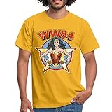Spreadshirt Wonder Woman 1984 WW84 Retro Vintage Männer T-Shirt, 4XL, Gelb