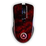 AimControllers Gaming PC Maus mit Kabel, 200 - 10000 DPI mit RGB Beleuchtung, 7 Programmierbaren Tasten. Custom Maus mit Optischer Sensor für Pro Gamer - Digi Camo R