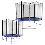 ArtSport Outdoor Trampolin Jampino Ø 244 cm – Kindertrampolin mit Sicherheitsnetz, Leiter & Randabdeckung – Gartentramp