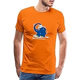 Spreadshirt Sendung Mit Der Maus Kleiner Elefant Dusche Männer Premium T-Shirt, XL, Orang