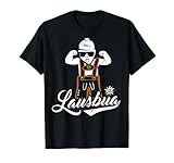 Lausbua Lederhose cooler Gangster lustiges Bayern Lausbub T-S