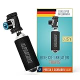 Alphatrail Mikro CO2 Fahrradpumpe Travis - Für AV & SV Ventile I Extrem Klein & Leicht (27g) I Mit Drehregler für optimale Kontrolle I Für 16, 20 oder 25g Gewindekartuschen (Nicht im Lieferumfang)