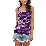 FrüHling Und Sommer Damen Casual Fashion Rundhals Camouflage Print Slim Sling Racer Weste äRmelloses Top Damen Top