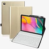 Tasnme Schutzhülle für Samsung Galaxy Tab S6 Lite 10.4 SM-P610/P615, magnetisch, abnehmbar, goldfarb