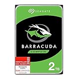 Seagate Barracuda 2 TB interne Festplatte, HDD, 3.5 Zoll, 7200 U/Min, 256 MB Cache, SATA 6 Gb/s, silber, FFP, Modellnr.: ST2000DMZ08