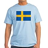 CafePress T-Shirt, Schweden, leicht, 100 % Baumwolle Gr. M, hellb