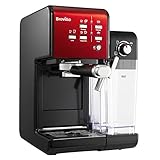 Breville Prima Latte II Espresso | Milchkaffee- und Cappuccinomaschine | Professionelle 19-Bar-Pumpe und Milchaufschäumer | Rot [VCF109X]