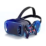 VR Brille Headsets Handy, Virtual Reality Brille 3D VR Headset Videobrillen für 3D Gaming Filme Videospiele Spiele für iPhone 13 12 11 Pro Max Mini X R S 8 7 für Android Samsung 4.7-6.7' Smartp