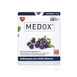 MEDOX® – Veganes Nahrungsergänzungsmittel aus wilden Heidelbeeren & schwarzen Johannisbeeren – 80 mg ANTHOCYANE pro Kapsel – zur Unterstützung gesunder Blutgefäß