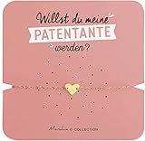 Armband Patentante Herz | Edelstahlarmband | Willst du meine Patentante werden? | Ankündigungsarmband Geburt, Fragearmband Patentante, Patentante fragen | Kommt in einer hübschen Geschenk-Box