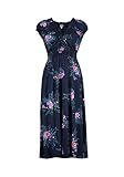 Apricot Maxikleid mit Blumenprint Navy,L