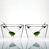 Charles and Marie | InsideOut-Collection | doppelwandige Design Martini- & Cocktailgläser | 2er-Geschenkset zur Hochzeit, Jubiläum, Silvester, Junggesellenabschied, James Bond Fans &
