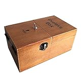 Maijia Useless Box Wooden Macht Sich selbst fertig zusammengebaut Funny Toy Lassen Sie Mich allein Machine Box für Geburtstag und Party Geschenk Toy Game (Brown, Useless Box)