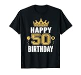 Happy 50th Birthday Idee für 50 Jahre alte Männer und Frauen T-S