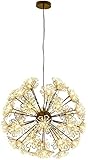 Modischer postmoderner Kristall Löwenzahn Kronleuchter, LED Feuerwerk Kronleuchter Flower Ball Anhänger Licht, 12 Licht Deckenleuchte Compatible with Wohnzimmer Schlafzimmer Hängende Lichthalterung-S