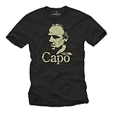 Mafia T-Shirt für Herren Marlon Brando DER Pate schwarz Größe M