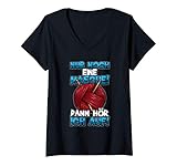 Damen Nur noch eine MASCHE dann hör ich auf - Stricken Spruch T-Shirt mit V