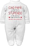 Lustiger Baby-Body für Papa, langärmelig, aus warmer, Baby-Strampler Papa aus warmer Baumwolle, 0-3 M