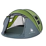 WYFX 3-4personen Campingzelt Wanderzelt mit Schneerock Wasserdichtes Zelt Outdoor Doppelschicht 4 Jahreszeiten Outdoor Zelt (C)