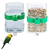 Dingzing 2 Stück Futterspender Vögel Automatischer, Wasserspender Clip Futternapf Trinkflaschen für Vögel Wellensittiche,für Pet Bird Parrot Pigeon Feeding Automatisches Trinkw