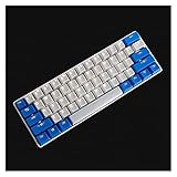 Tastaturzubehör Mechanische Tastatur Transparente Schlüsselkappe GH60 Transparent Schlüsselkappe 6 Farbe Optionale PBT Material Raindrop Keycap SNADSH (Axis Body : 104 Keys, Color : White Blue)