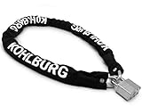 KOHLBURG extra-langes Kettenschloss - 110cm lang & 8mm stark - sicheres Fahrradschloss mit Schlüssel für Fahrrad & E-Bik