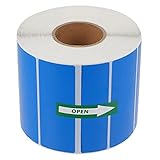 Hemoton Selbstklebende Etiketten-Aufkleber, blanko, für Adressen, Thermo-Etiketten, Rolle, selbstklebend, für Büro, Küche, Drucker (blau)