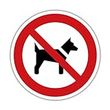 Hundeverbot Hunde verboten Aufkleber Schild Hinweisschild 10cm Verbotsschild (Design1) (1)