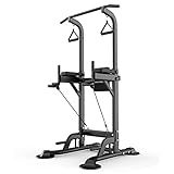 Ababy Römischer Stuhl Trainingsgeräte Dip Station Pull Up Bar Krafttraining Multifunktion Push Up Workout Fitness Stand Für Das Heim-Fitnessstudioblack