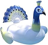 Schwimmender Stuhl Schwimmen Schwimmbett Riesige Pfau Schwimmbad schwimmend Schlauchbett Strand Schwimmen Ring Schwimmen Ring Schwimmbett Floß einfach zu tragen (Farbe: blau Größe: 150x130x130cm)