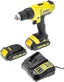 DeWalt XR Akku-Bohrschrauber DCD771C2 – Akkubohrer mit 2-Gang-Vollmetallgetriebe & LED-Arbeitslicht – Robust und universell einsetzbar – 1 x Akkuschrauber Li-Ion 18 V + 2 Akk