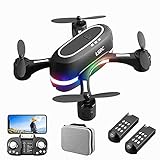 GAOFQ Kinder Mini-Drohne mit 4K HD FPV-Kamera Fernbedienung Spielzeug Geschenke für Jungen Mädchen mit Höhenhaltung, Headless-Modus, EIN-Tasten-Startgeschwindigkeitseinstellung, 3D Flips 2 B