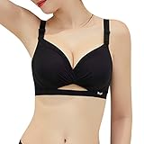 Delisouls Damen Bügelloser Komfort-BH, verstellbarer Raff-BH, abnehmbarer Doppel-Schultergurt-Design, Zero Feel Bralette B