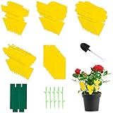 50Pcs Gelbsticker Fliegenfänger, Gelbtafeln Trauermücken Bekämpfen Zimmerpflanzen Topfpflanzen Gelbsticker, Wasserdicht Gelbfalle Mückenfalle Klebefalle für Fruchtfliegen Mücken Blattläuse N